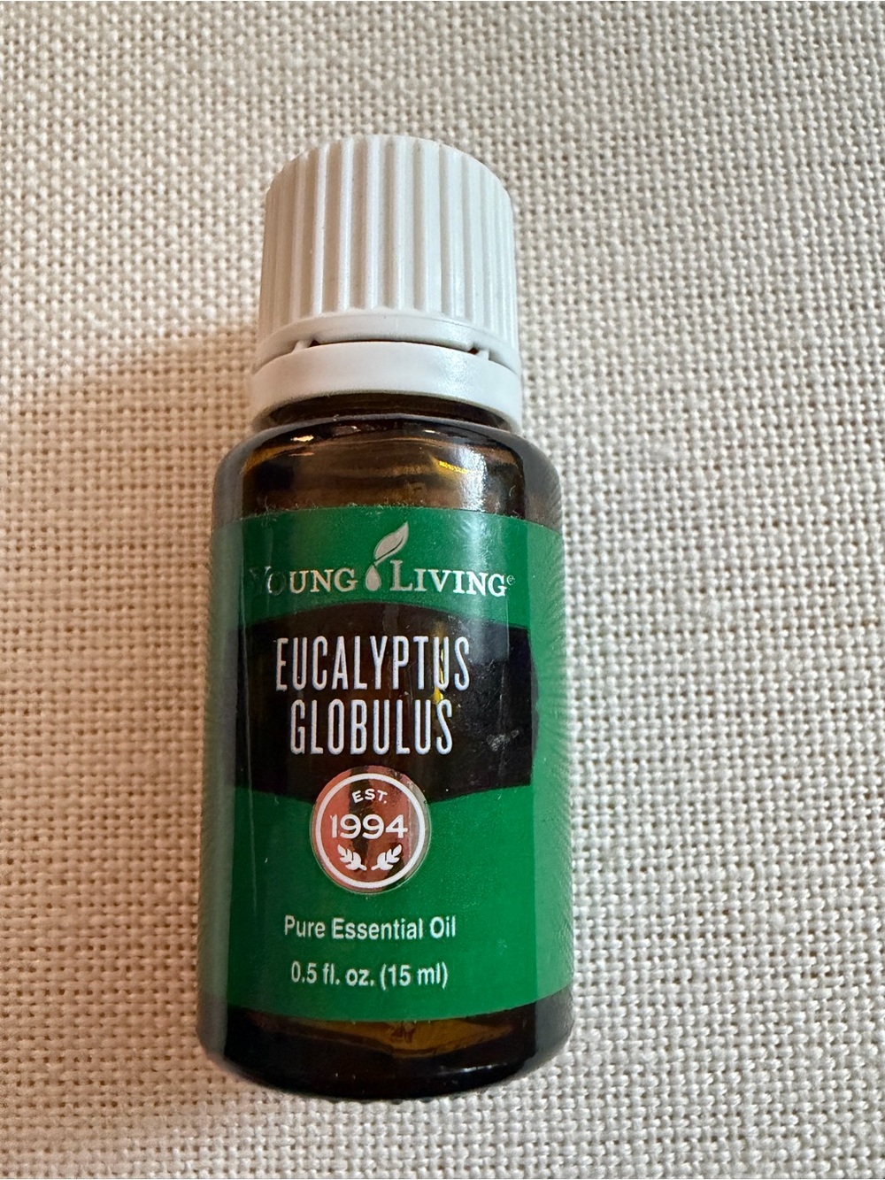 15 ml bottle of Young Living Eucalyptus Globulus Essential Oil.